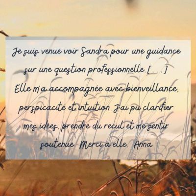T&eacute;moignage de Anna apr&egrave;s une Guidance