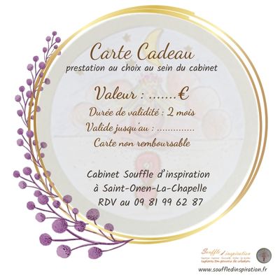 Carte cadeau Souffle d'inspiration  Saint Onen La Chapelle