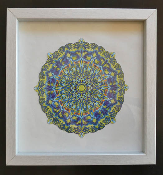 Mandala encadr&eacute; g&eacute;om&eacute;trique &agrave; St Onen