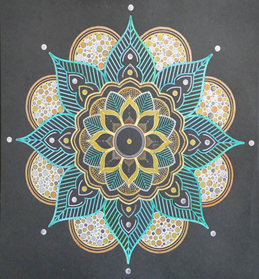 Mandala d&eacute;coration &agrave; Saint Onen La Chapelle