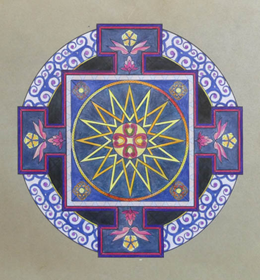 Mandala indien d&eacute;coration &agrave; Saint Onen La Chapelle